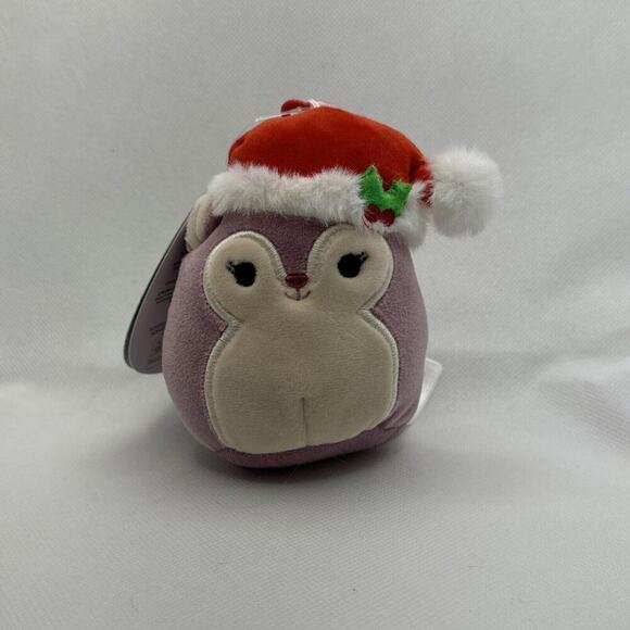 Squishmallows Other - Squishmallows 3.5" Allina Squirrel Christmas Holly Berry CLIP Plush NWT